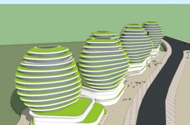 Sketchup办公模型|高层SOHO办公楼，现代风格-BIM建筑网