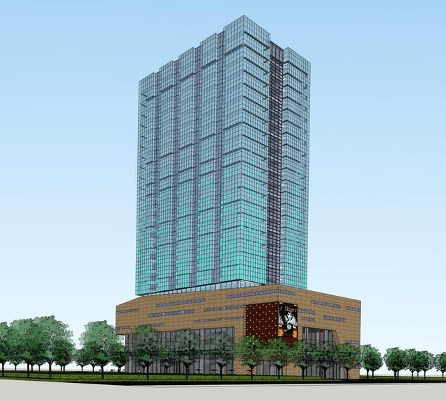 Sketchup办公模型|高层办公楼，现代风格