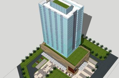 Sketchup办公模型|高层办公楼，现代风格-BIM建筑网