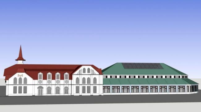 Sketchup体育馆模型|东南亚风格，古典风格，多层体育中心