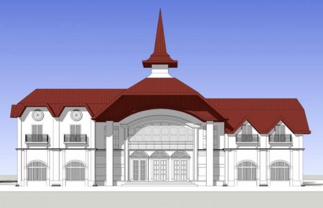 Sketchup体育馆模型|东南亚风格，古典风格，多层体育中心