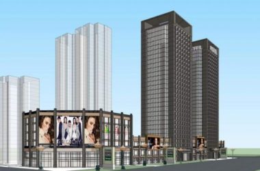 Sketchup酒店模型|高层酒店，底层商业，现代风格-BIM建筑网