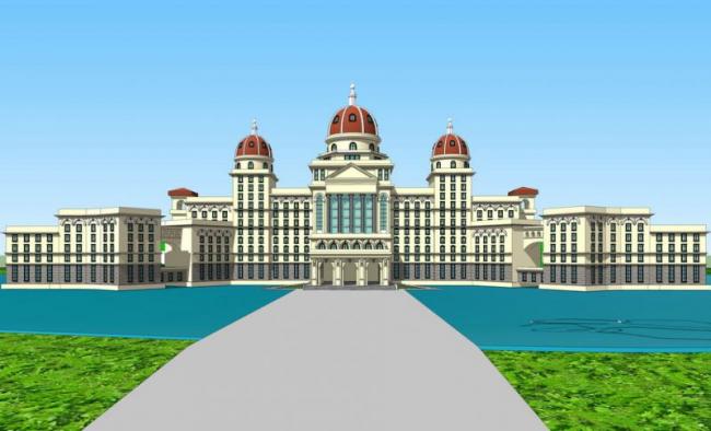 Sketchup酒店模型|多层酒店，古典风格，欧式风格