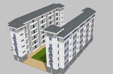 Sketchup住宅模型|多层宿舍楼公寓，中式风格，居住建筑-BIM建筑网