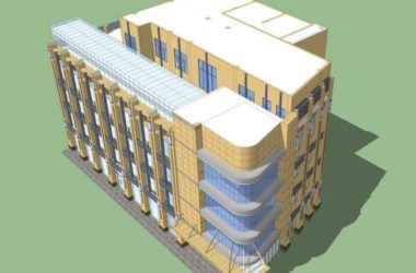 Sketchup办公模型|多层办公楼，现代风格-BIM建筑网