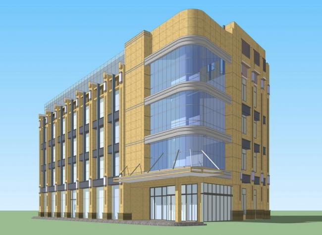 Sketchup办公模型|多层办公楼，现代风格