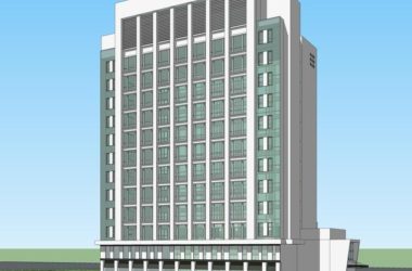 Sketchup医院模型|高层医院，医疗建筑，现代风格-BIM建筑网