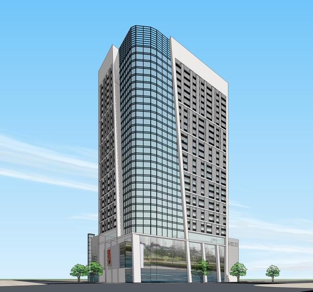 Sketchup办公模型|高层办公楼，现代风格