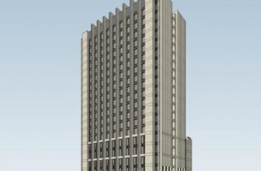 Sketchup办公模型|高层办公楼，新古典风格-BIM建筑网