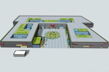 Sketchup办公模型|多层小型办公楼，现代风格-BIM建筑网