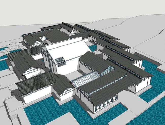 Sketchup文化模型|多层民俗博物馆，中式风格，文化建筑