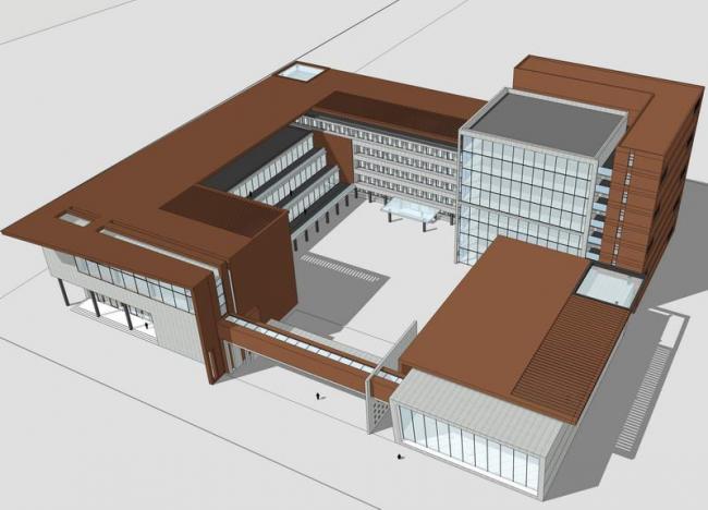 Sketchup酒店模型|多层酒店，现代风格