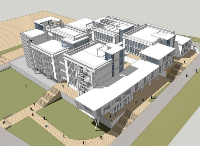 Sketchup办公模型|多层小型办公楼，现代风格