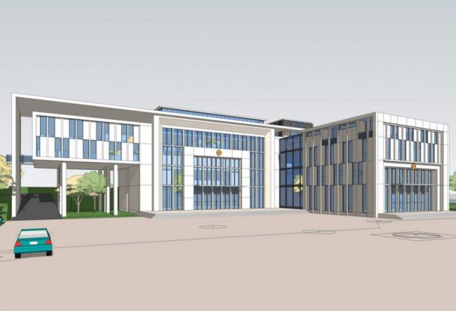 Sketchup办公模型|多层行政办公楼，现代风格