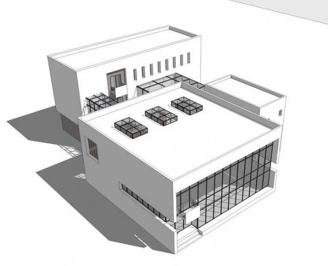 Sketchup办公模型|多层小型办公楼，现代风格
