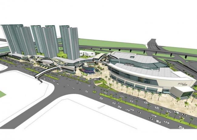 Sketchup综合体模型|多高层混合商业综合体，高层住宅，底层商业，现代风格