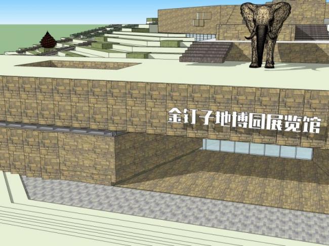 Sketchup景观模型|主题公园景观，现代风格