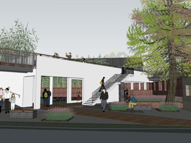 Sketchup文化模型|多层游客中心，新中式风格，文化建筑