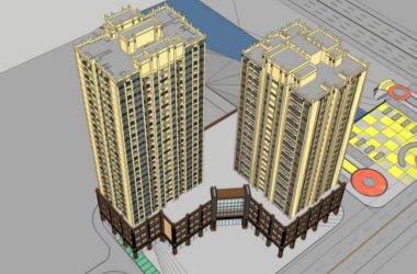 Sketchup住宅模型|高层住宅，Artdeco风格，古典风格，底层商业，居住建筑-BIM建筑网