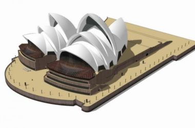 Sketchup文化模型|约恩乌松悉尼歌剧院，多层剧院，文化建筑，现代风格-BIM建筑网