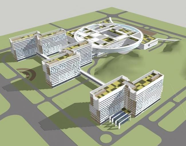 Sketchup医院模型|多层医院，医疗建筑，现代风格