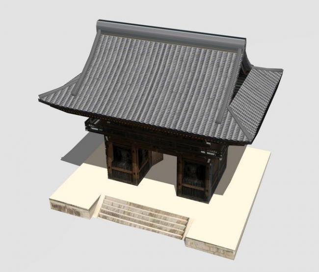 Sketchup小品模型|中式牌坊，小品，古建