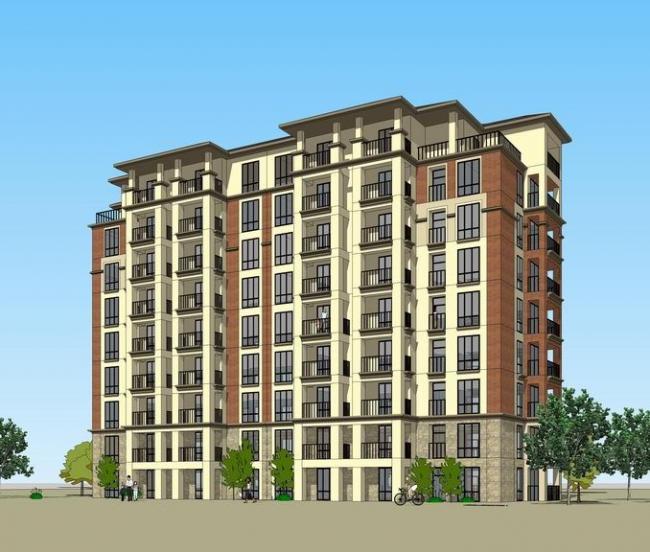 Sketchup住宅模型|草原风中高层住宅，居住建筑，新古典风格