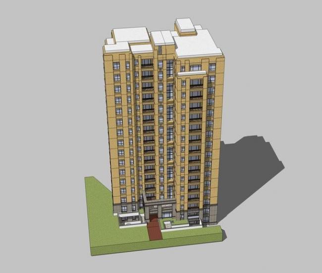 Sketchup住宅模型|居住建筑，高层住宅，新古典风格