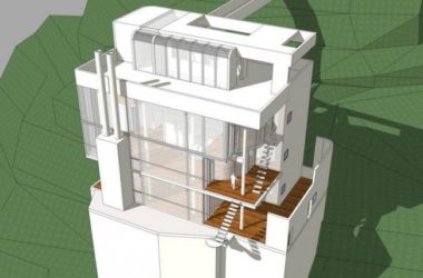 Sketchup住宅模型|山地住宅，多层住宅，居住建筑，现代风格，meier-BIM建筑网