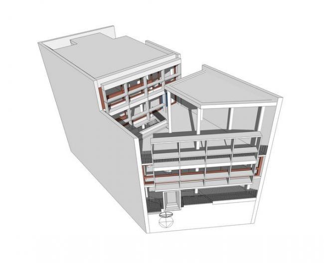 Sketchup住宅模型|多层住宅，居住建筑，现代风格，LC-CURUTCHET