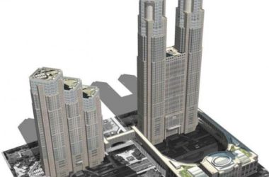 Sketchup办公模型|TokyoMetroGovt，超高层办公，古典风格-BIM建筑网