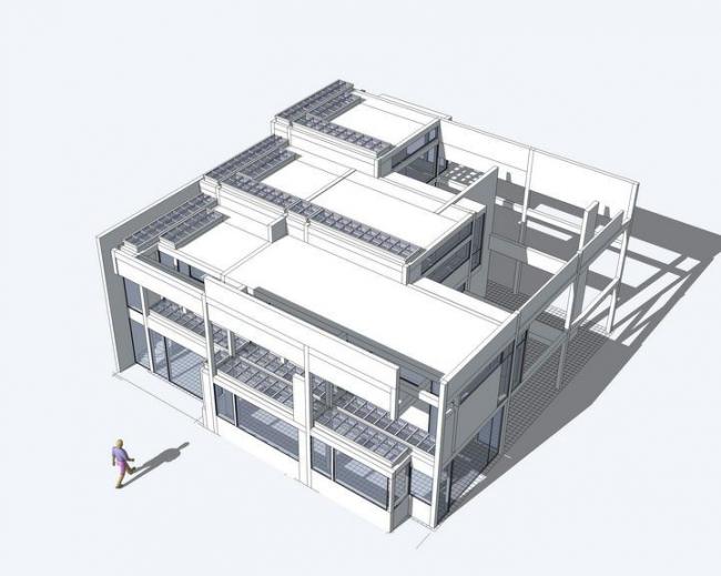 Sketchup住宅模型|埃森曼住宅，多层住宅，居住建筑，现代风格