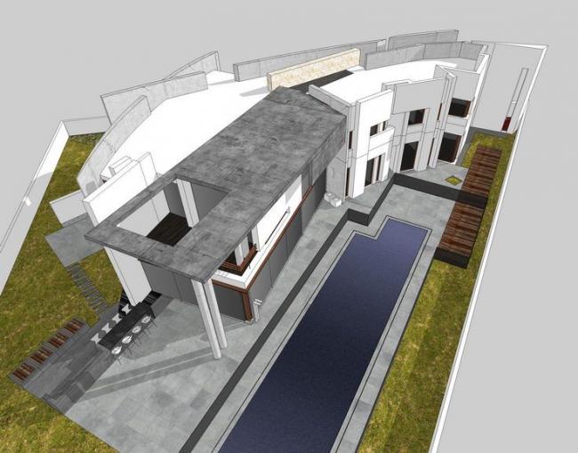 Sketchup住宅模型|GH_House，多层住宅，居住建筑，现代风格