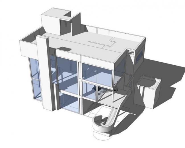Sketchup住宅模型|多层住宅，史密斯住宅，居住建筑，现代风格