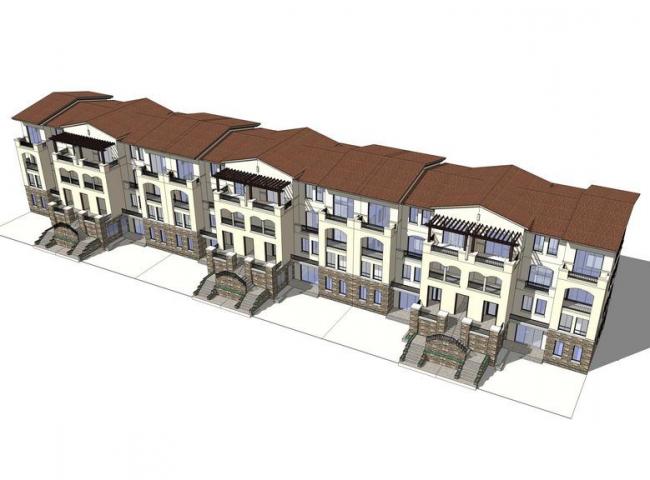 Sketchup住宅模型|多层住宅，联排住宅，居住建筑，西班牙风格，古典风格