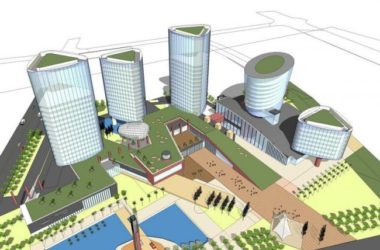 Sketchup办公模型|高层办公楼，写字楼，现代风格-BIM建筑网