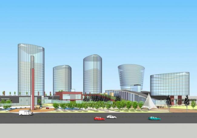 Sketchup办公模型|高层办公楼，写字楼，现代风格