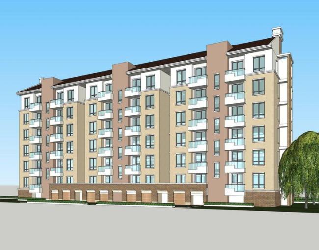 Sketchup住宅模型|多层住宅，居住建筑，西班牙风格，新古典风格