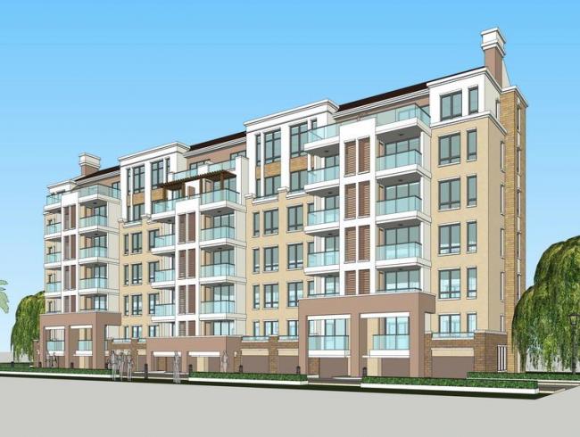 Sketchup住宅模型|多层住宅，居住建筑，西班牙风格，新古典风格
