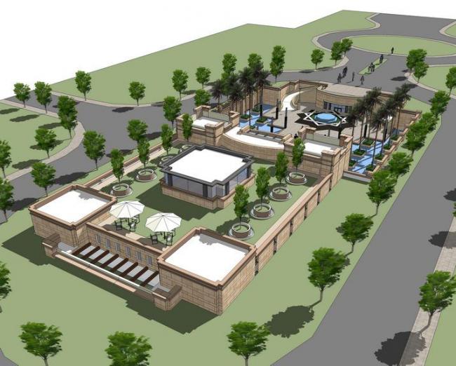 Sketchup商业模型|多层下沉会所，商业建筑，欧式风格，古典风格