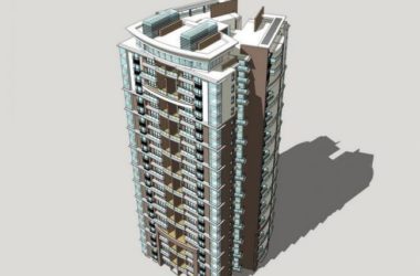 Sketchup住宅模型|高层住宅，居住建筑，现代风格-BIM建筑网