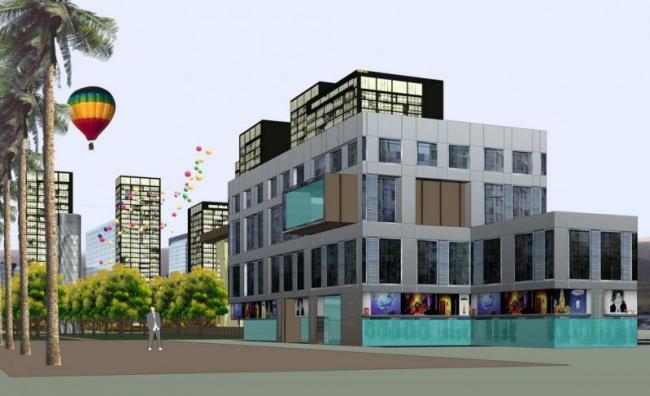 Sketchup商业模型|多层商业楼，现代风格