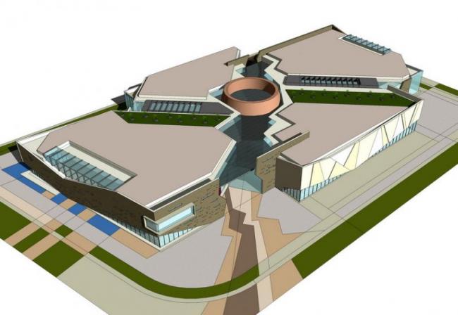 Sketchup综合体模型|多层商业综合体，现代风格