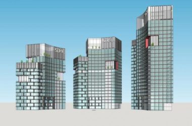 Sketchup办公模型|高层弧形办公楼，现代风格，写字楼-BIM建筑网