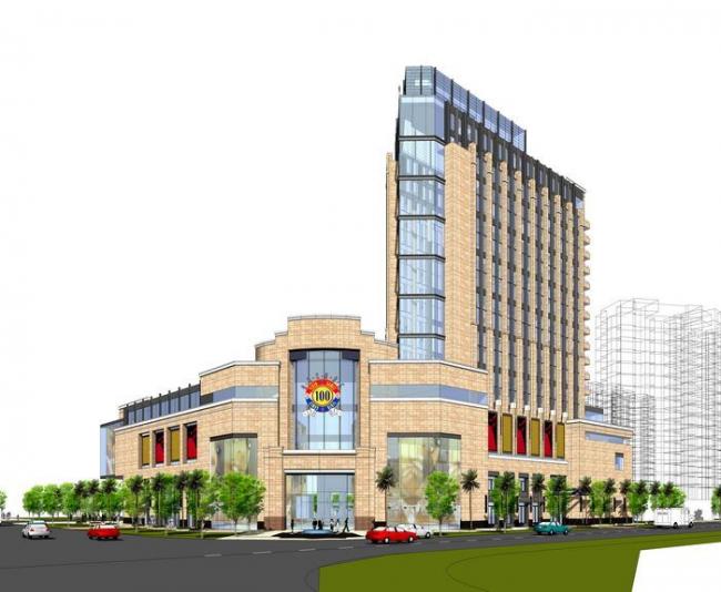 Sketchup办公模型|高层办公楼，底层商业，新古典风格