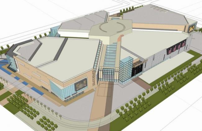 Sketchup综合体模型|多层商业综合体，现代风格