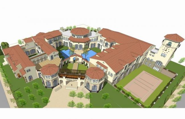 Sketchup商业模型|多层会所，古典风格，西班牙风格，商业建筑