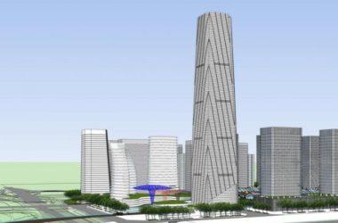 Sketchup办公模型|超高层办公楼，现代风格，写字楼-BIM建筑网