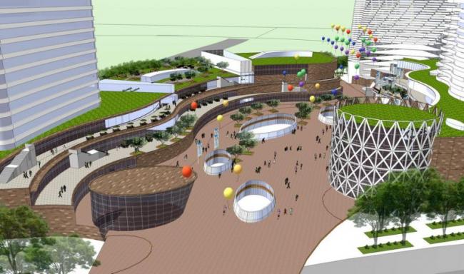 Sketchup办公模型|超高层办公楼，现代风格，写字楼