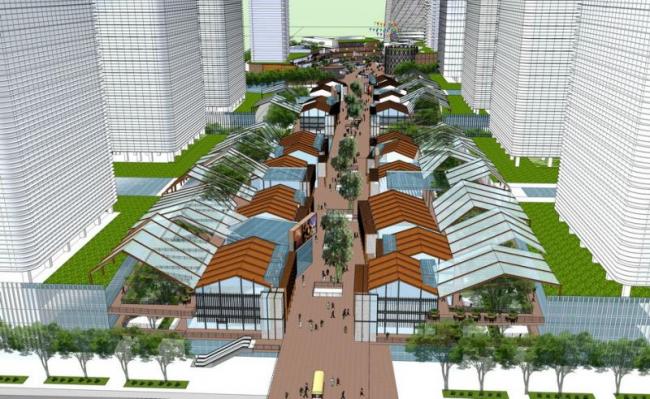 Sketchup办公模型|超高层办公楼，现代风格，写字楼